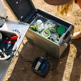 Dometic CFX5 35L Portable Fridge with the lid open and full of food