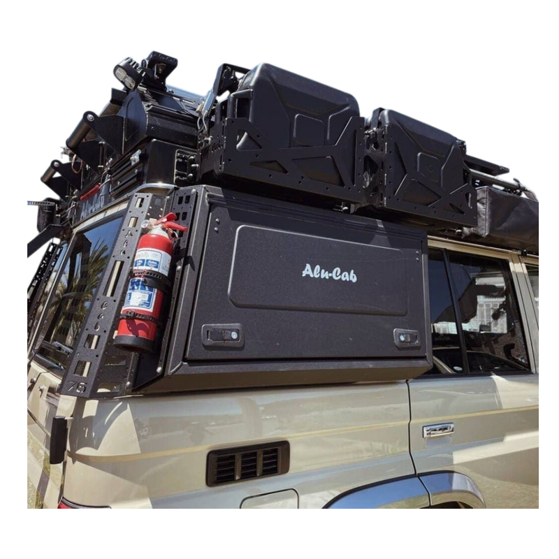Side Window Boxes to suit the Land Cruiser 76, mounted on the vehicle