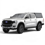 Double Cab Ford pickup truck, fitted with the Alu-Cab Explorer Canopy. Camp4x4 camp 4x4, overlanding, camping. Double Cab. Single Cab. Extra Cab