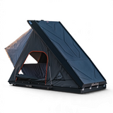 Camp4x4.co.za Alu-Cab Gen3.R rooftop tent with added backrest and dropdown table. Hard-shell rooftop tent with Gas struts and rain cover. Camp4x4. overlanding, camping. Double Cab. Single Cab. Extra Cab