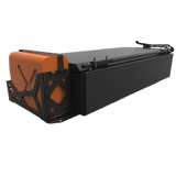 Alu-Cab Roof Box. A sturdy aluminum storage box fitted with the Alu-Cab Jerry can Holder