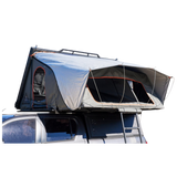 Alu-Cab RT-4S 4 sleeper tent. mounted on a Front Runner roof rack. Camp4x4. camp 4x4, overlanding, camping. Double Cab. Single Cab. Extra Cab. Off-road