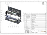 Diagram of the Alu-Cab Canopy Kitchen Kitting including Cupboard for Land Cruiser