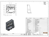 Diagram of the Alu-Cab Canopy Kitchen Kitting including Cupboard for Land Cruiser