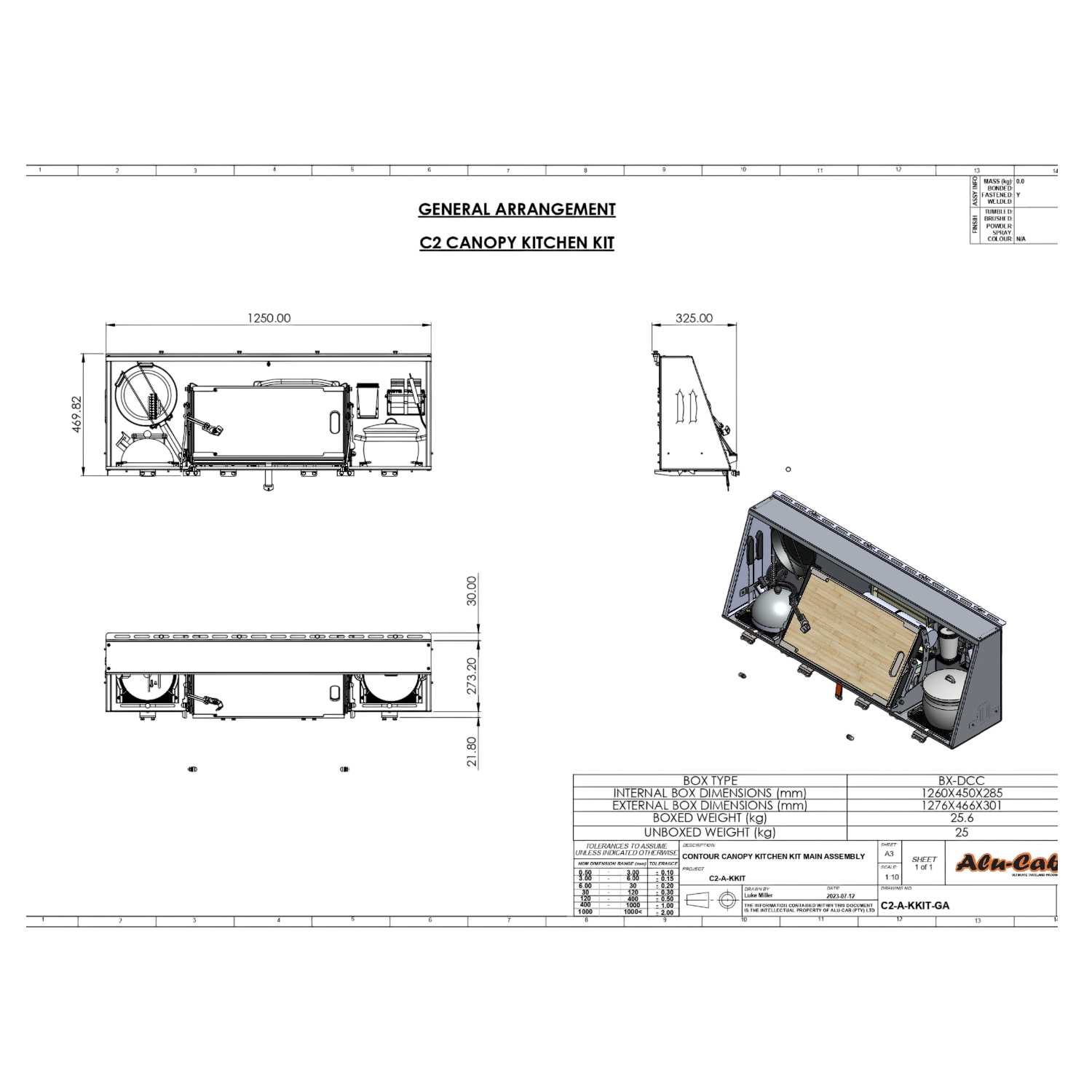 Alu-Cab Contour Canopy - Kitchen Kit