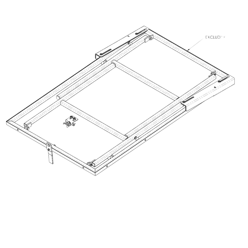 Alu-Cab Canopy Table Slide Bracket on a white background