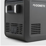 Close up view of a Dometic CFX5 25L Portable Fridge on a white background