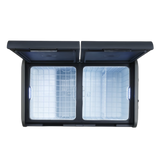 Dometic CFX5 75DZ duel zone portable fridge with the doors open