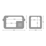 Measurements of the Dometic CFX5 25L Portable Fridge 
