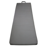 A MEERKAT Canvas Roll-Up Mattress, un-rolled and displayed length ways on a white background