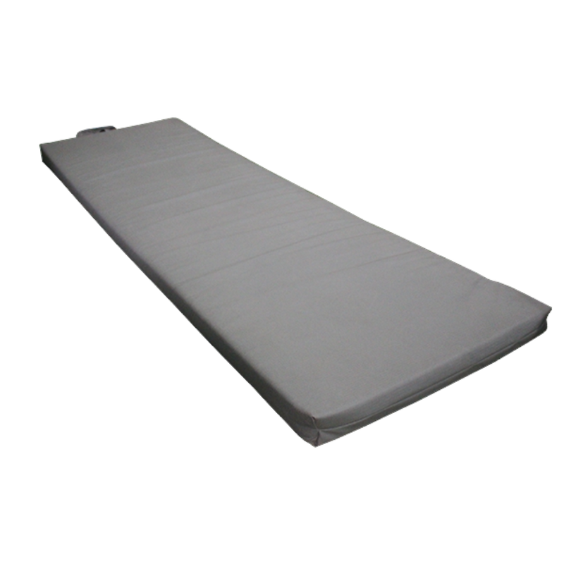 A top view of the MEERKAT Canvas Roll-Up Mattress, un-rolled and displayed on a white background