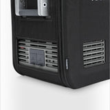A close up view of the Dometic CFX Fridge Protective Cover on a 45L electric cooler showing the air vents, on a white background