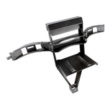 An empty Front Runner Land Rover Defender 90/110 Single Gas Bottle Bracket, shown on a plain white background.