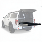Front Runner Cargo Bed Slide / Medium fitted to a Camp4x4 vehicle on a white background