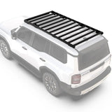 White Toyota 4x4 with a Front Runner Toyota Land Cruiser Prado 250 (2024-Current) Slimsport Roof Rack Kit on a white background