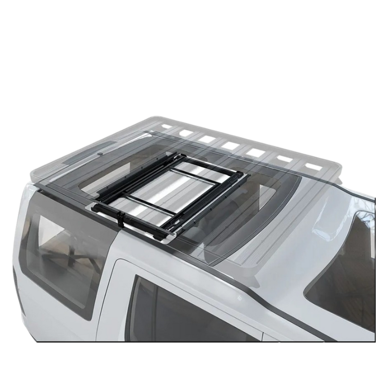 Front Runner Under Rack Table Kit, mounted on a Roof Rack on an SUV