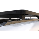 Front Runner Land Rover New Defender(2020-Current) 110 w/OEM Tracks Slimline II Roof Rack Kit) on the vehicle on a white background