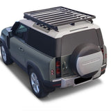 Land Rover Defender SUV with the Front Runner Land Rover New Defender 90 (2020-Current) Slimline II Roof Rack Kit on a white background