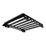A black Front Runner Series Isuzu D-MAX RG/3rd Gen (2020-Current) Slimline II Roof Rack Kit with multiple parallel bars and a mounting frame, shown at an angle on a plain white background.