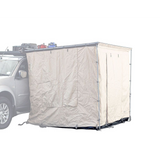 A Front Runner Series Easy-Out Awning Room/Mosquito Net Waterproof Floor for the 2M or 2.5M awning, installed in the awning room, displayed on a white background.