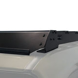 A Front Runner Toyota Land Cruiser FJ (2026-Current) Slimsport Roof Rack Kit mounted to the rear roof of a light gray vehicle, shown against a plain white background.