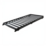 A Front Runner Ford Transit Custom LWB (2023-Current) Slimline II Roof Rack Kit with a slatted grid design, shown at an angle on a plain white background.