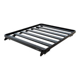 A black Front Runner Series Isuzu D-Max (2020-Current) Slimline II Roof Rack Kit / Low Profile with a slatted top and mounting points, shown at an angle on a plain white background.