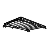 A Front Runner Series Isuzu MU-X (2017-2020) Slimline II Roof Rack Kit with a slatted design, shown at an angle against a plain white background.