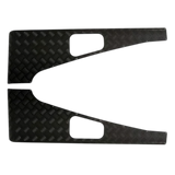 A pair of black Front Runner Land Rover Defender (1983-2016) Fender Protectors shown on a plain white background.