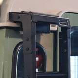 Close-up of a Front Runner Land Rover Defender 90/110 (1983-2016) Ladder attached to a vehicle 
