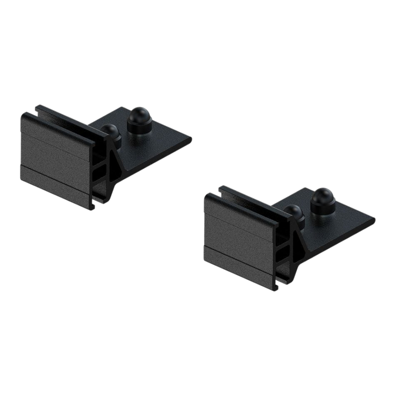 Two black Front Runner Series Slimsport Side Mount Accessory Bracket / Small shown on a plain white background.