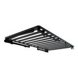 Black Front Runner Volkswagen T6/T6.1 Caravelle Transporter SWB (2015-Current) Slimline II Roof Rack Kit, shown from below, on a plain white background.