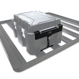 Front Runner Wolf Pack Pro Rack Mounting Bracket / MKII on a Roof Rack, on a white background