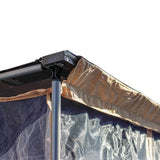 A close up view of the corner of a Front Runner Series Easy-Out Awning Mosquito Net for a 2M or 2.5M awning, shown on a plain white background.