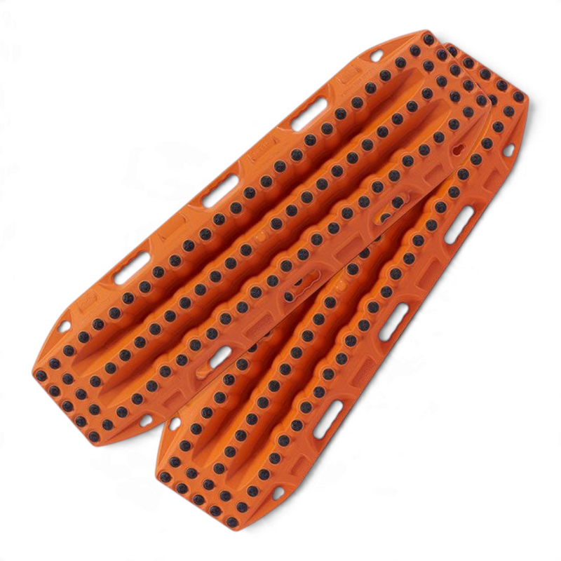 camp4x4.co.za - Two orange MAXTRAX XTREME with black tread knobs, shown overlapping on a solid white background.
