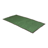 A green rectangular 3 x 6 m MEERKAT Netted Ground Sheet / camp mat with a dark border, laid flat against a plain white background.
