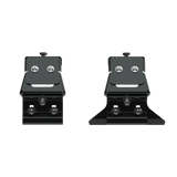 Two black Alu-Cab Gutter Feet. Standard and Wide Profile. Suzuki Jimny