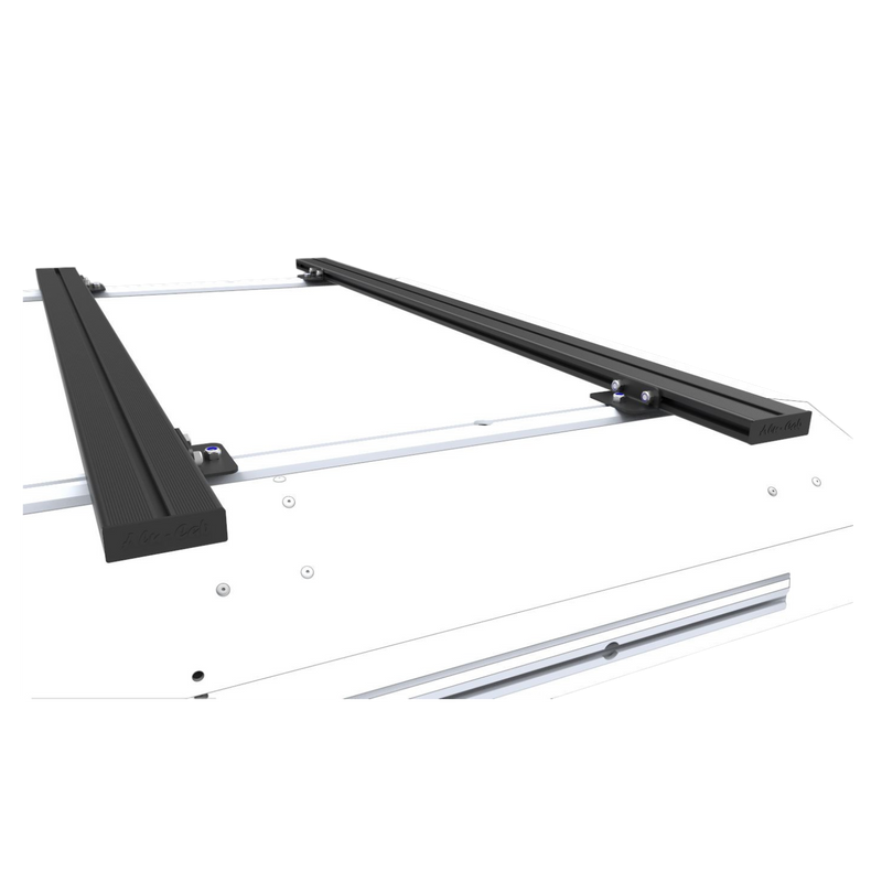 Alu-Cab Load Bars mounted to a rooftop tent with Low Profile Feet