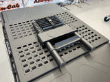 Alu-Cab 2.6M and 2M Ladder Holder fitted to the LT-50 Roof Molle Plate