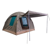 Meerkat Safari Bow Tent which is large enough for 3 people, on a white background