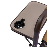 Close-up view of the king Size Directors Chair from Meerkat Outdoor Products, on a white background