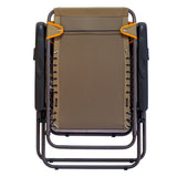 Meerkat  Gravity Chair with a 150kg weight capacity, folded up, on a white background