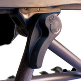 Close up view of a Meerkat  Gravity Chair with a 150kg weight capacity, on a white background