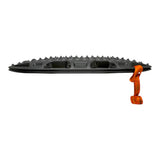 A black MAXTRAX LITE with a bright orange safety tag attached, shown against a plain white background.