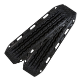 A pair of black MAXTRAX MKII vehicle recovery tracks, on a white background