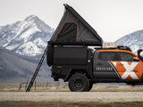 Alu-Cab Telescopic Ladder 2.6m for access into the Alu-Cab Gen3.R Rooftop Tent mounted on an Xoverland off-road vehicle