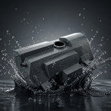 camp4x4.co.za - a picture of a Ratel 4×4 74L Suzuki Jimny Gen 4 Long Range Fuel Tank. The full replacement tank looks as if its splashing into liquid. Bosbumper