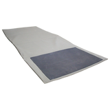 An olive and black MEERKAT Shooting Mat, viewed from a top angle, desplayed on a white background