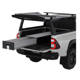 Alu-Cab Single Drawer, fitted to a camper vehicle, with an Alu-Cab Contour Canopy