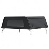 Alu-Cab  Explorer Canopy with Tread Plate finish, for the  2026+ Toyota Hilux Double Cab, on a white background
